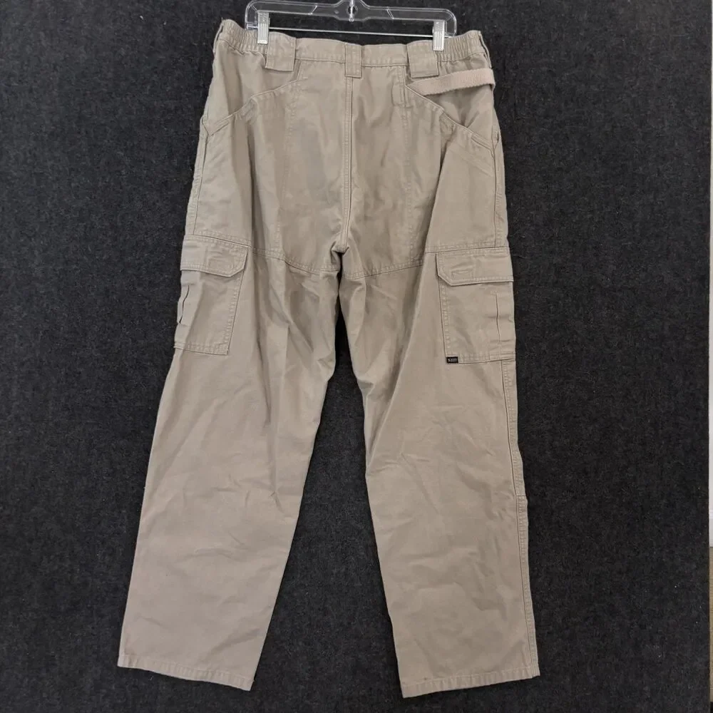 5.11 Tactical Cargo Pants Men's 36x32 Khaki Canvas Utility Relaxed 74251-055